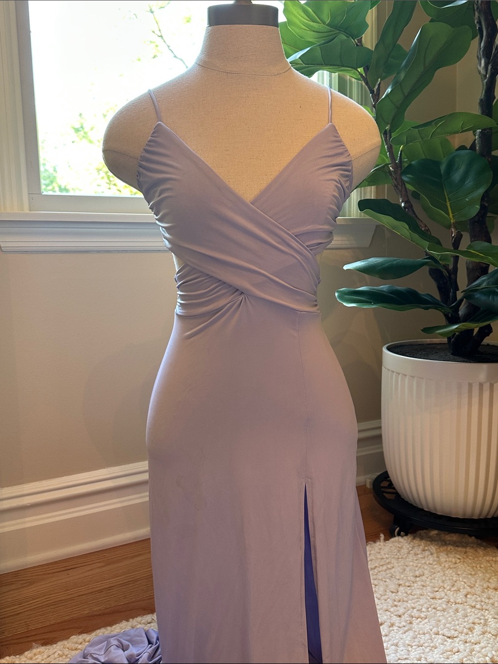 Lucy in the Sky Lilac Strapless  Maxi Dress